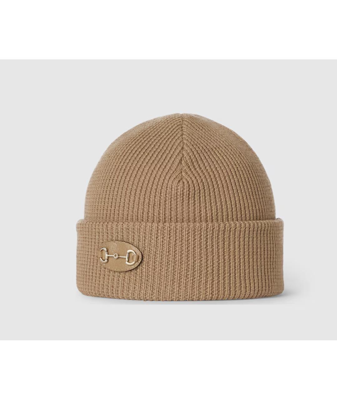 GUCCI Бежевая шерстяная шапка, фото 5