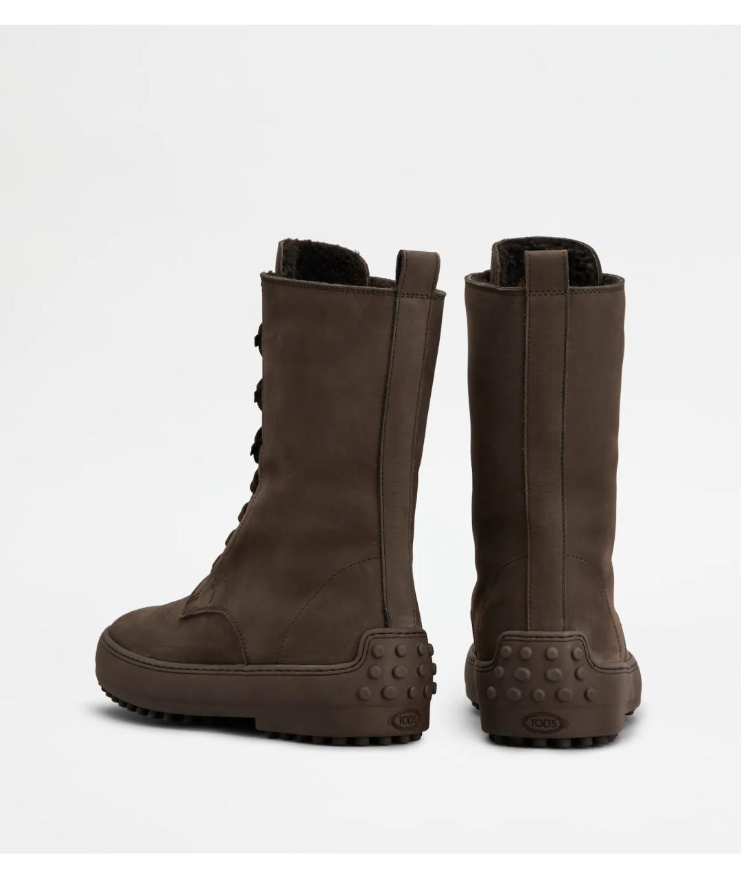 TOD'S Коричневые замшевые ботинки, фото 3