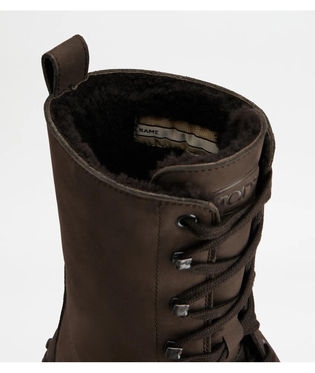 TOD'S Коричневые замшевые ботинки, фото 6