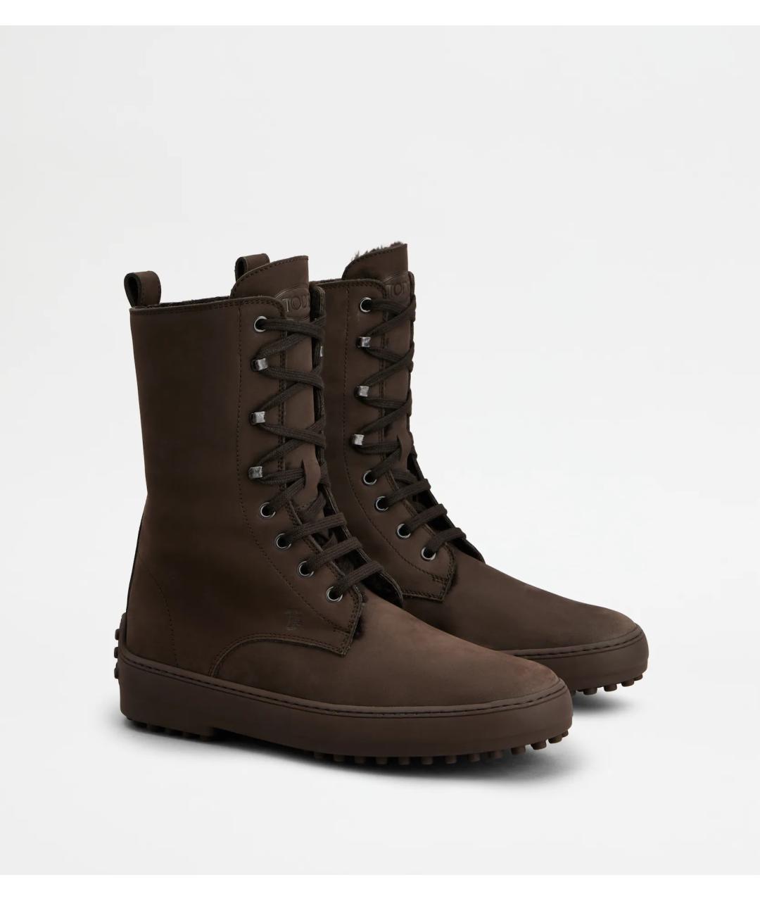 TOD'S Коричневые замшевые ботинки, фото 2