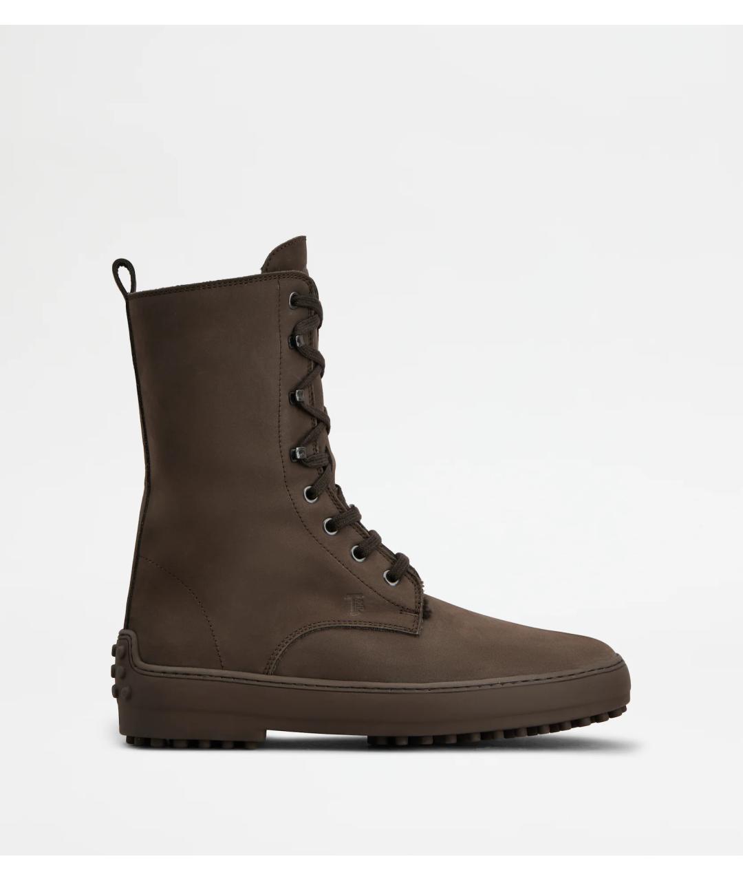 TOD'S Коричневые замшевые ботинки, фото 8