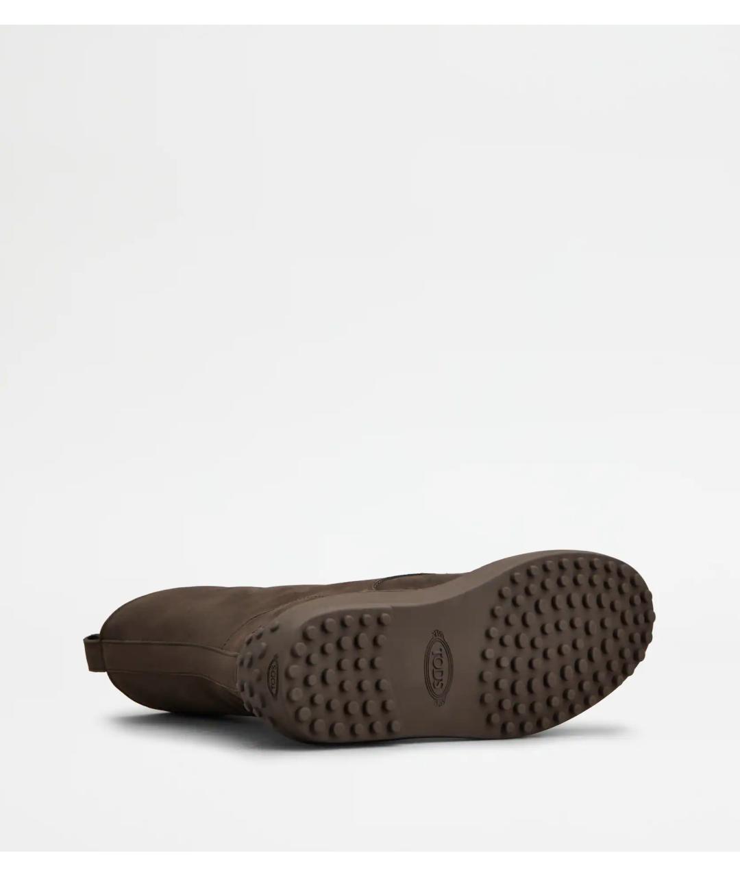 TOD'S Коричневые замшевые ботинки, фото 4