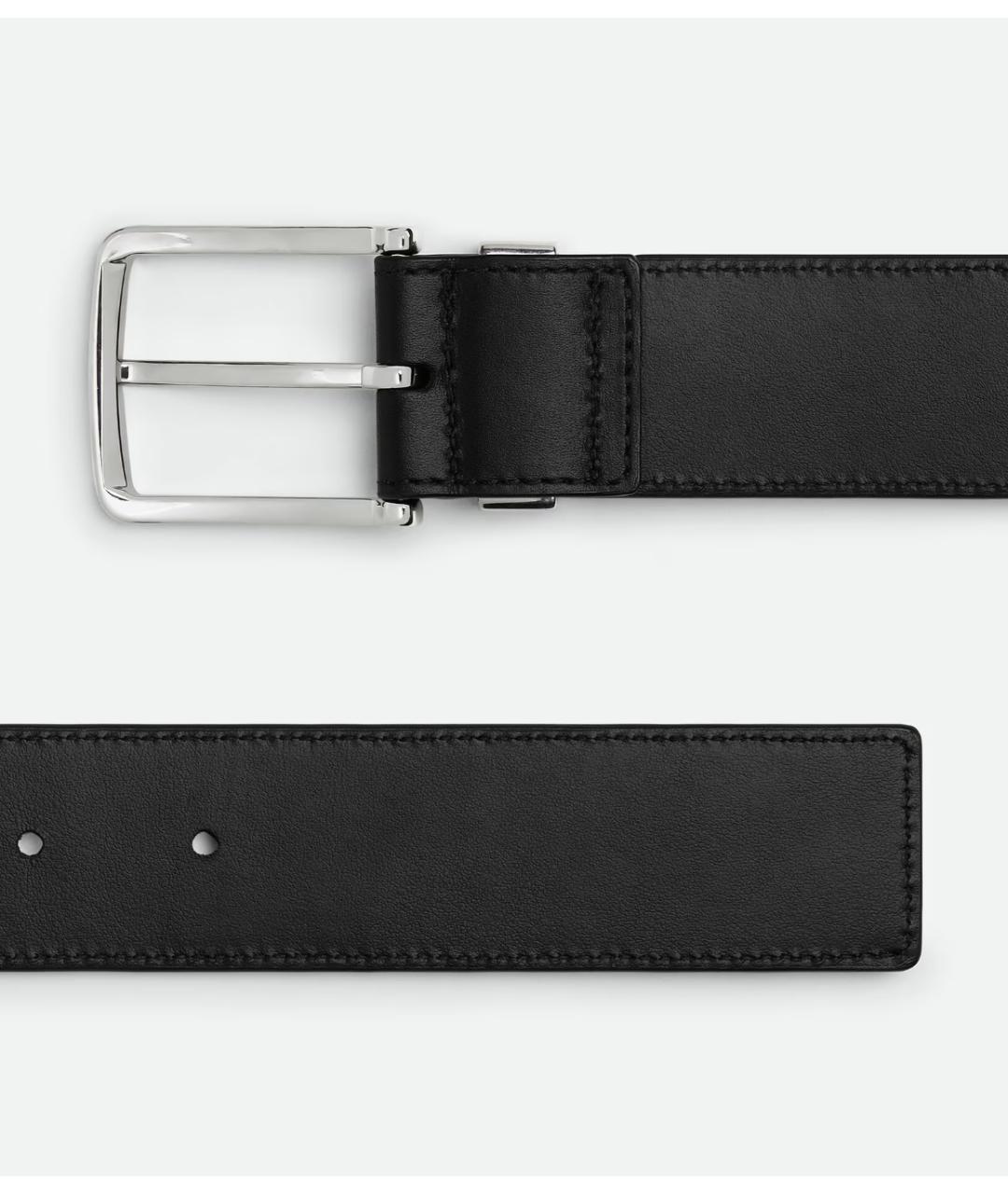 BOTTEGA VENETA Черный кожаный ремень, фото 5