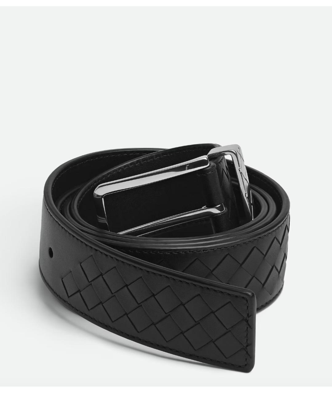 BOTTEGA VENETA Черный кожаный ремень, фото 3