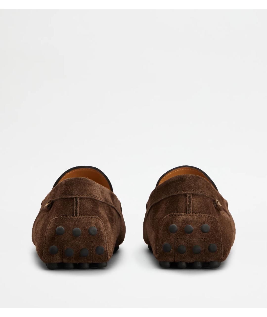 TOD'S Коричневые замшевые мокасины, фото 3