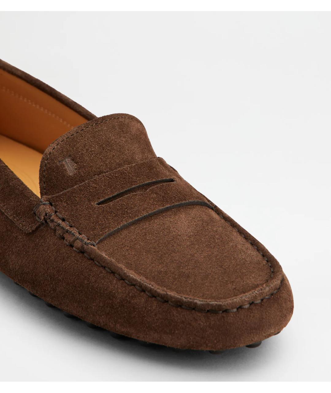 TOD'S Коричневые замшевые мокасины, фото 6