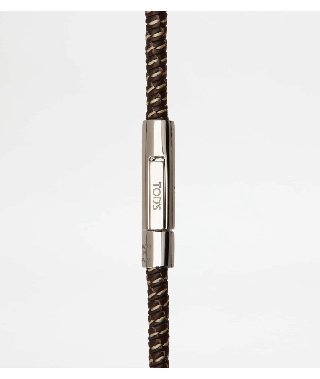 TOD'S Коричневый кожаный браслет, фото 2