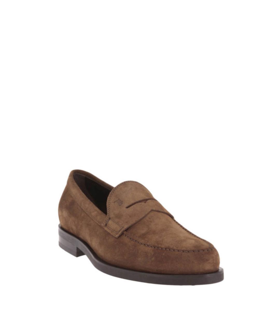 TOD'S Коричневые замшевые лоферы, фото 2