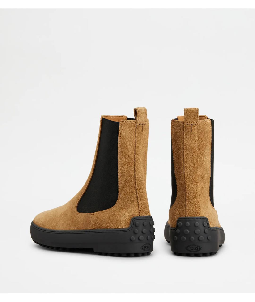 TOD'S Бежевые замшевые ботинки, фото 3