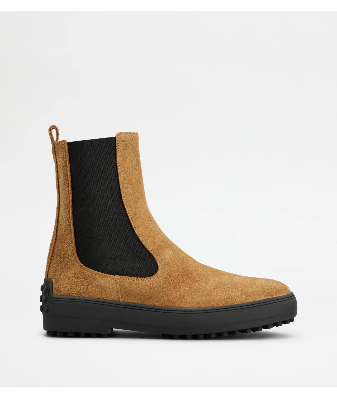 TOD'S Бежевые замшевые ботинки, фото 6