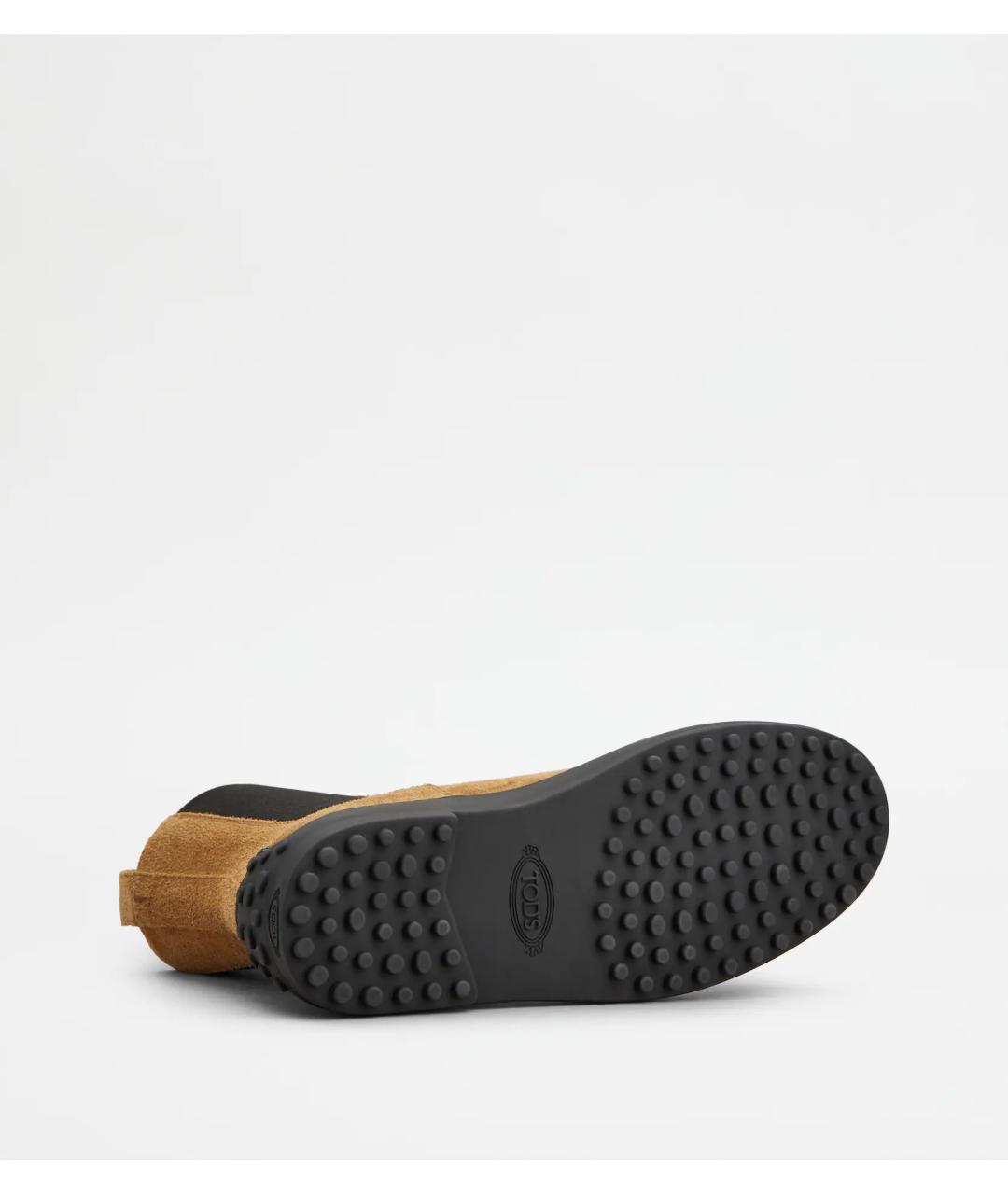 TOD'S Бежевые замшевые ботинки, фото 4