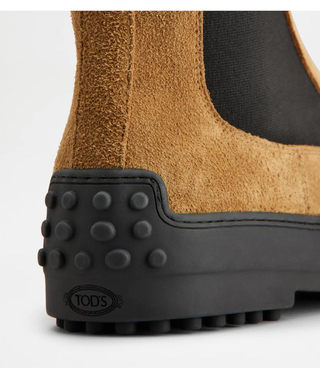 TOD'S Бежевые замшевые ботинки, фото 5