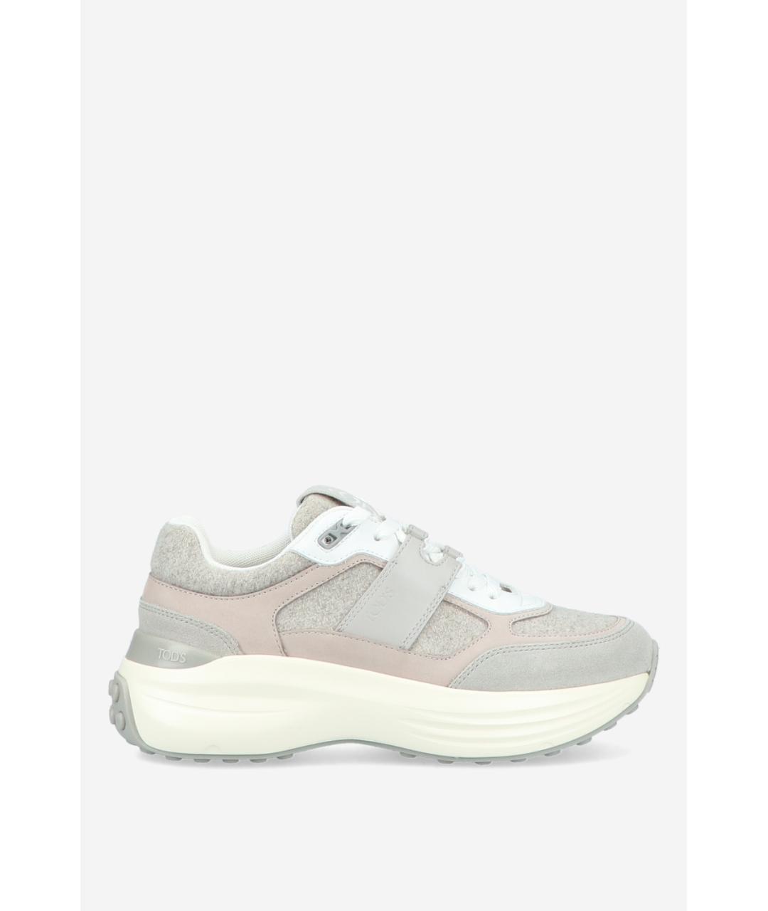 TOD'S Серые текстильные кроссовки, фото 6