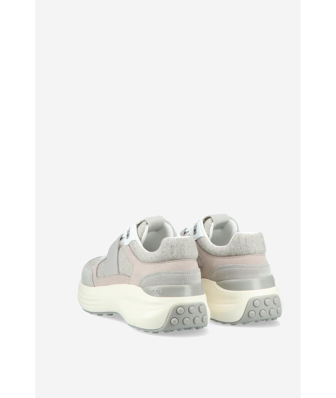 TOD'S Серые текстильные кроссовки, фото 4