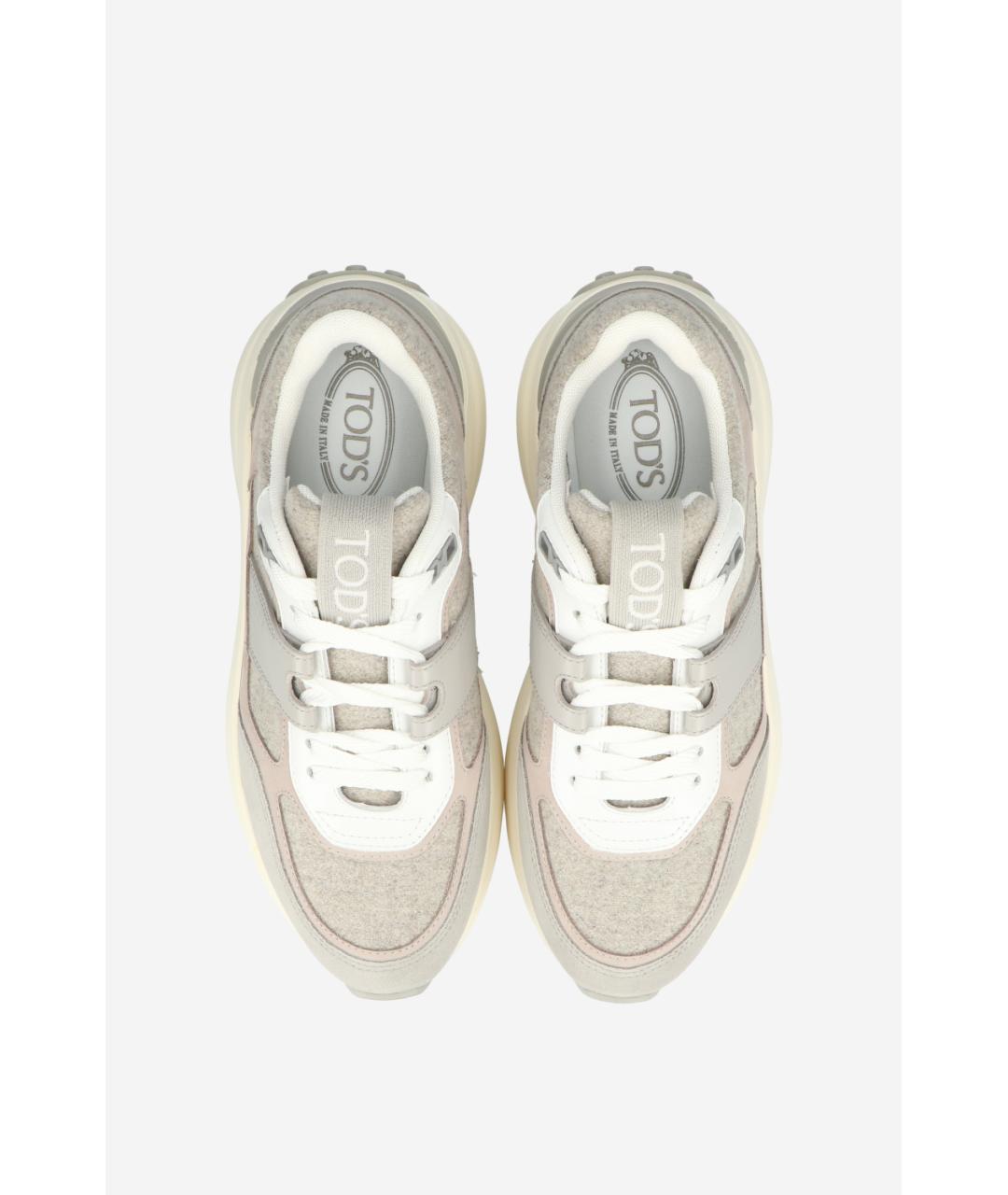 TOD'S Серые текстильные кроссовки, фото 3