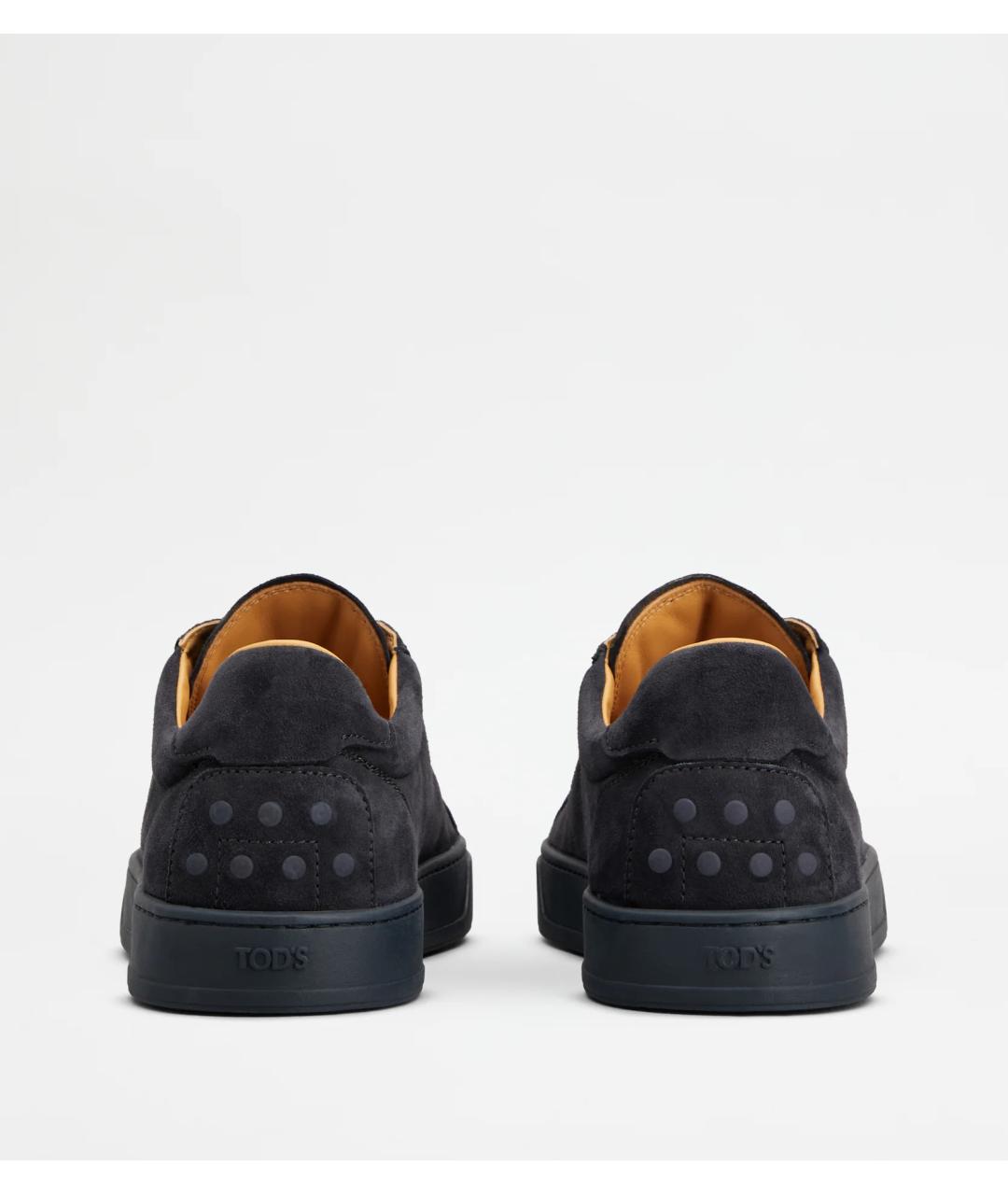 TOD'S Темно-синие замшевые низкие кроссовки / кеды, фото 3