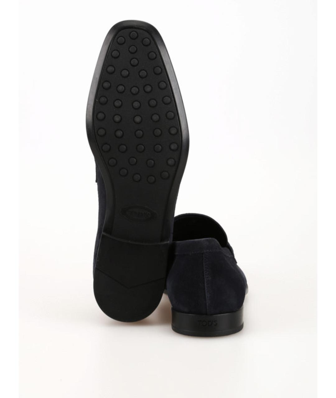 TOD'S Темно-синие замшевые лоферы, фото 3