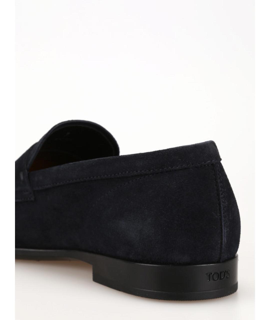 TOD'S Темно-синие замшевые лоферы, фото 5