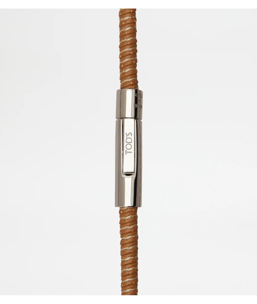TOD'S Бежевый кожаный браслет, фото 2