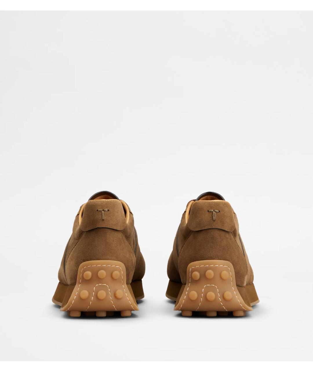 TOD'S Коричневые замшевые кроссовки, фото 3