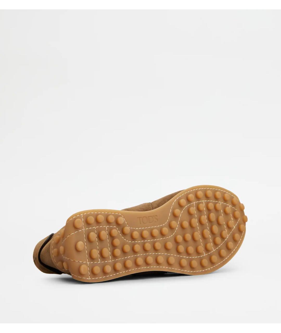 TOD'S Коричневые замшевые кроссовки, фото 4