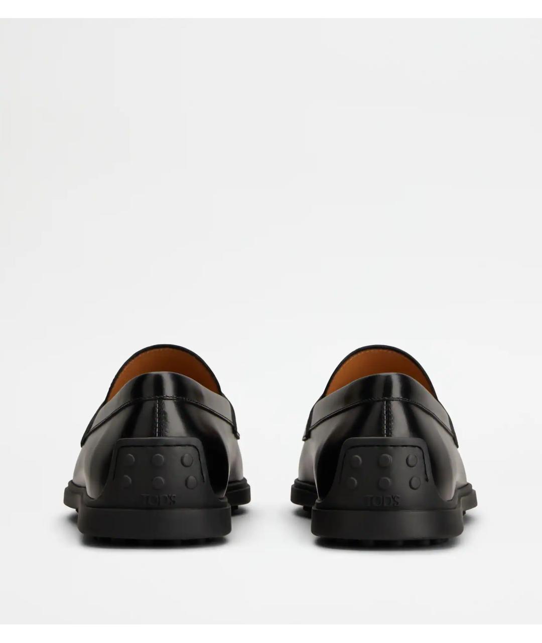 TOD'S Черные кожаные лоферы, фото 3