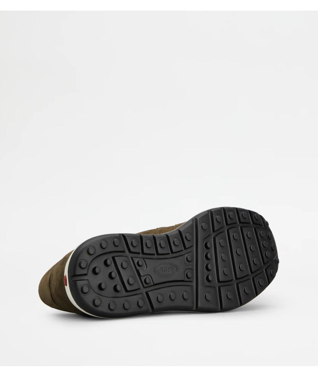 TOD'S Зеленые замшевые низкие кроссовки / кеды, фото 4