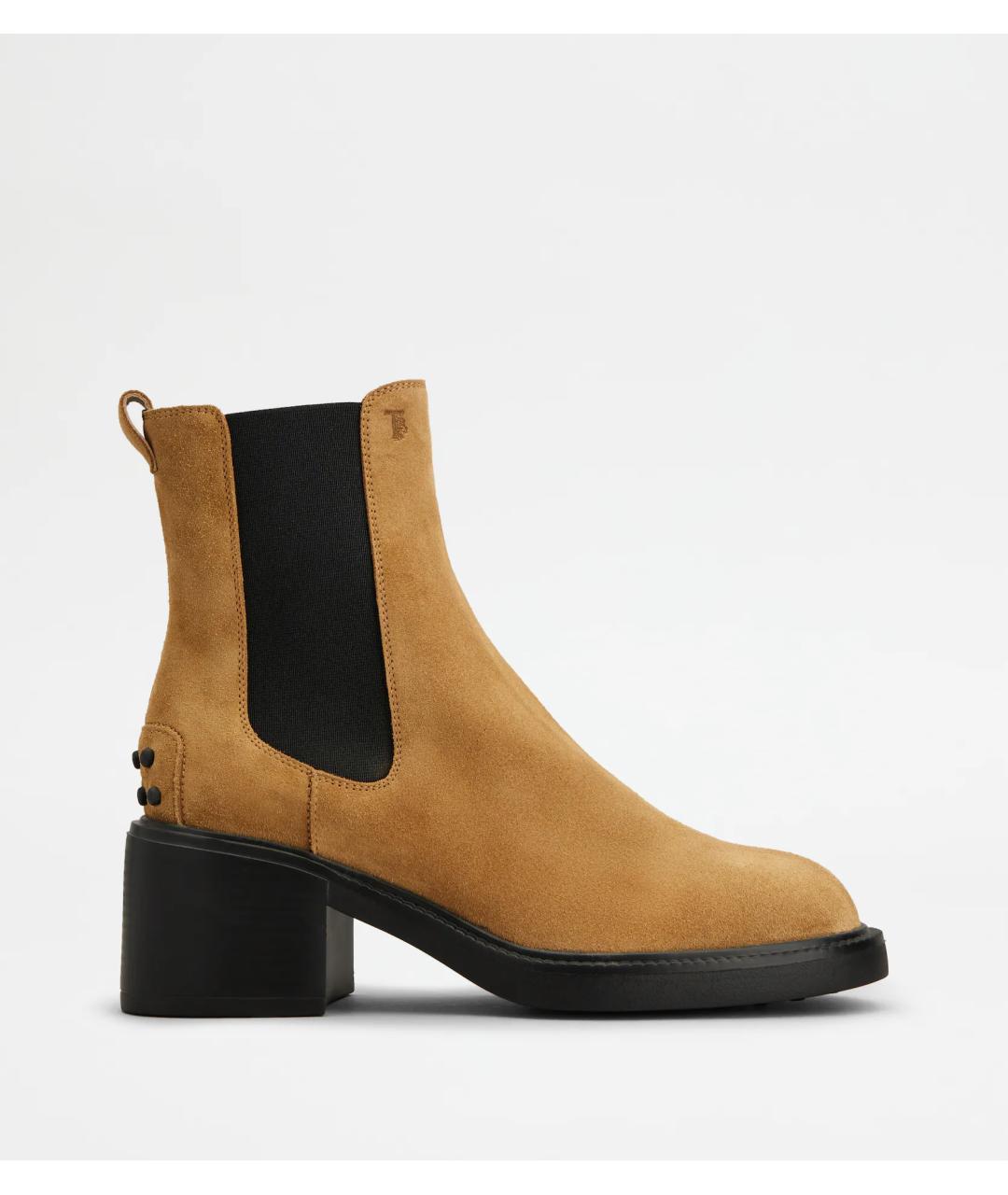 TOD'S Бежевые замшевые ботинки, фото 6