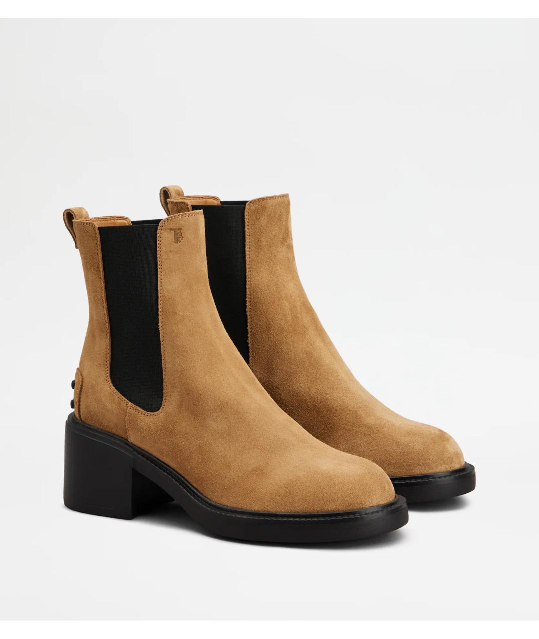 TOD'S Бежевые замшевые ботинки, фото 2