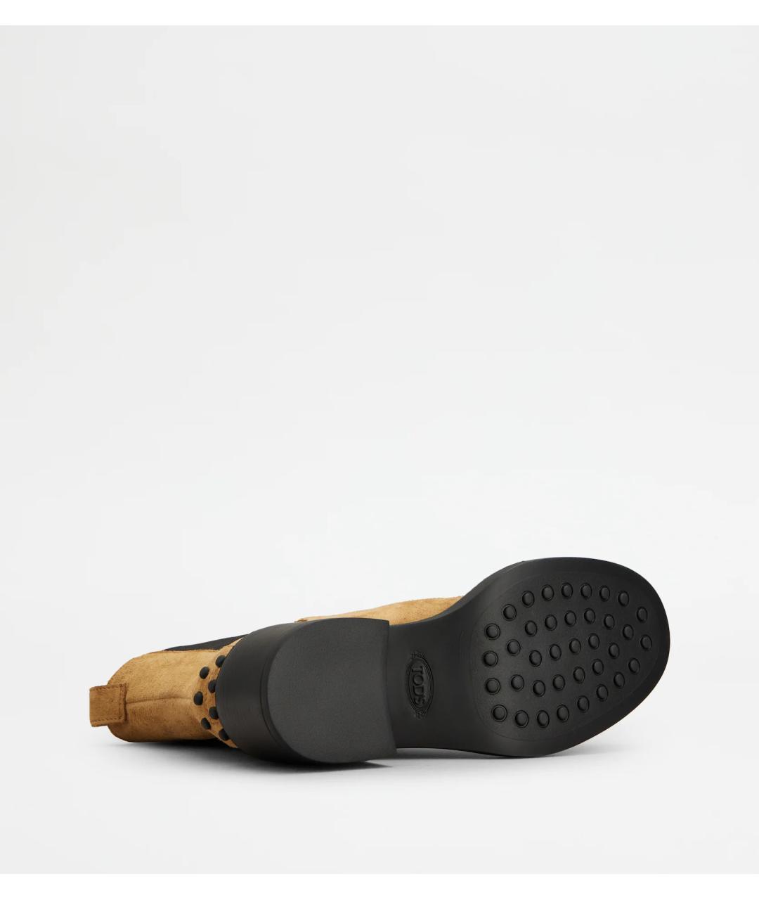 TOD'S Бежевые замшевые ботинки, фото 4