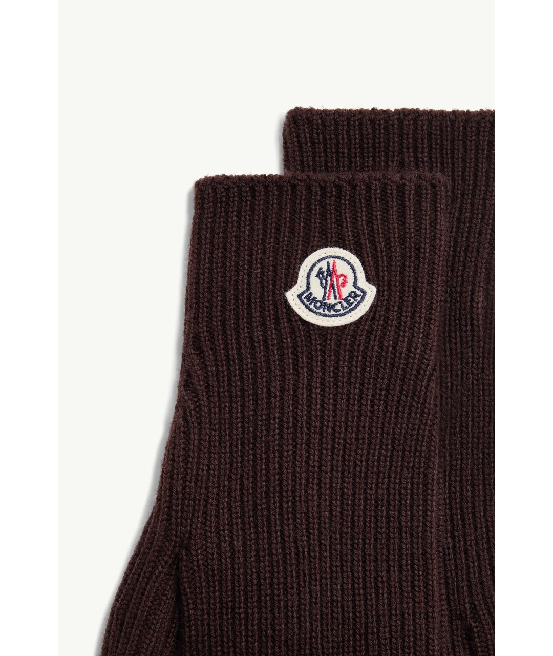 MONCLER Коричневые перчатки, фото 3