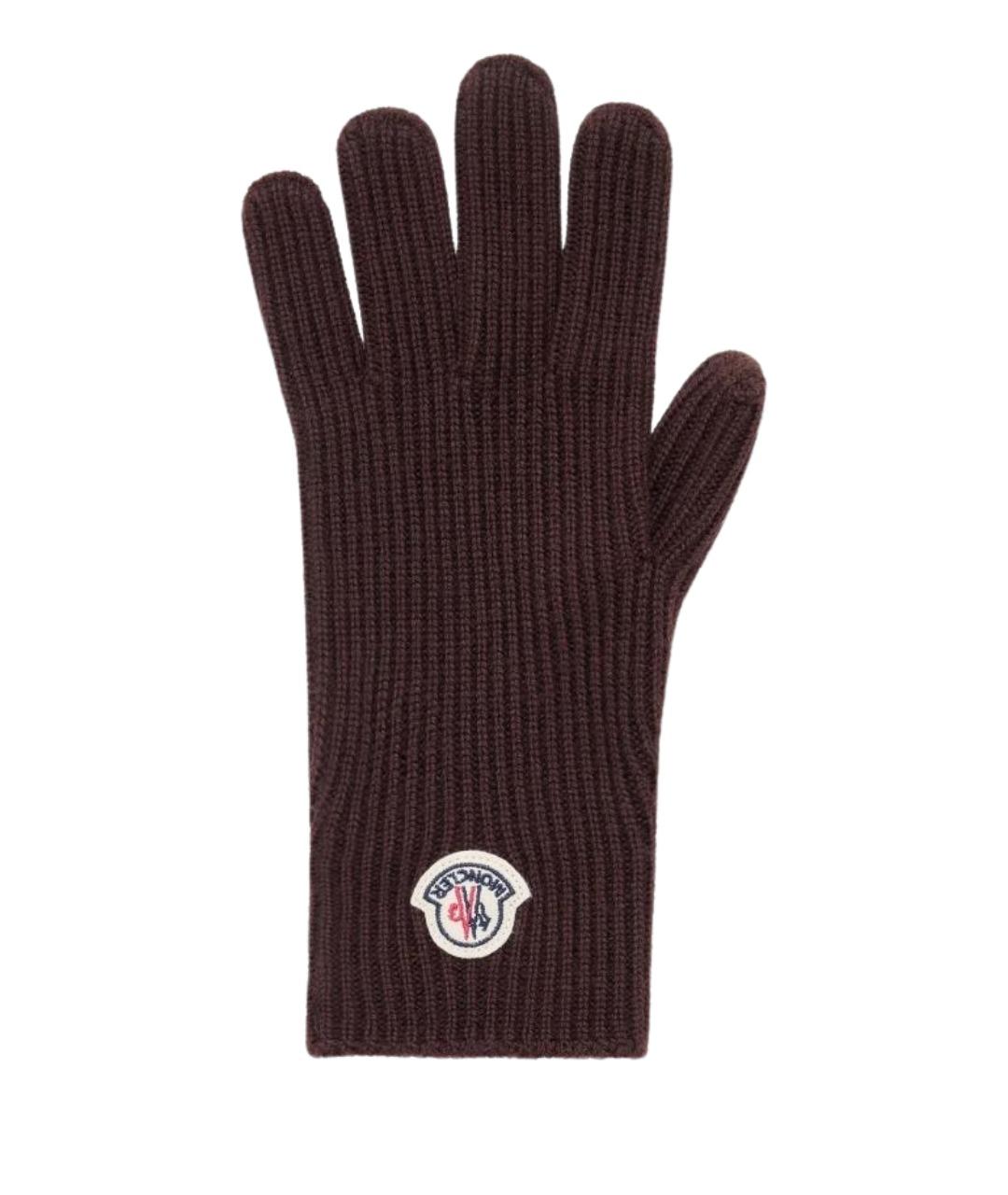 MONCLER Коричневые перчатки, фото 1
