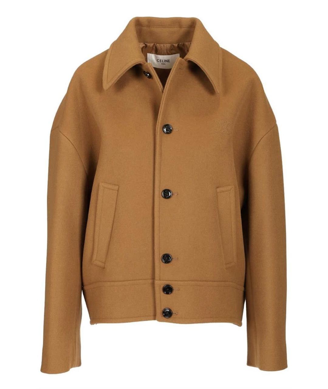 CELINE Коричневая шерстяная куртка, фото 1