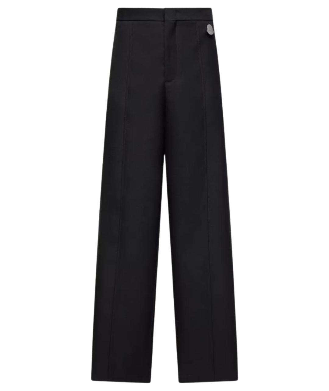 MONCLER Темно-синие шерстяные повседневные брюки, фото 1