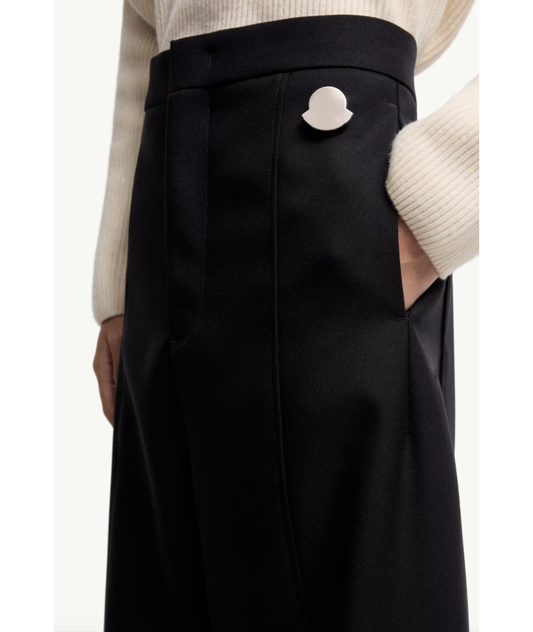 MONCLER Темно-синие шерстяные повседневные брюки, фото 5