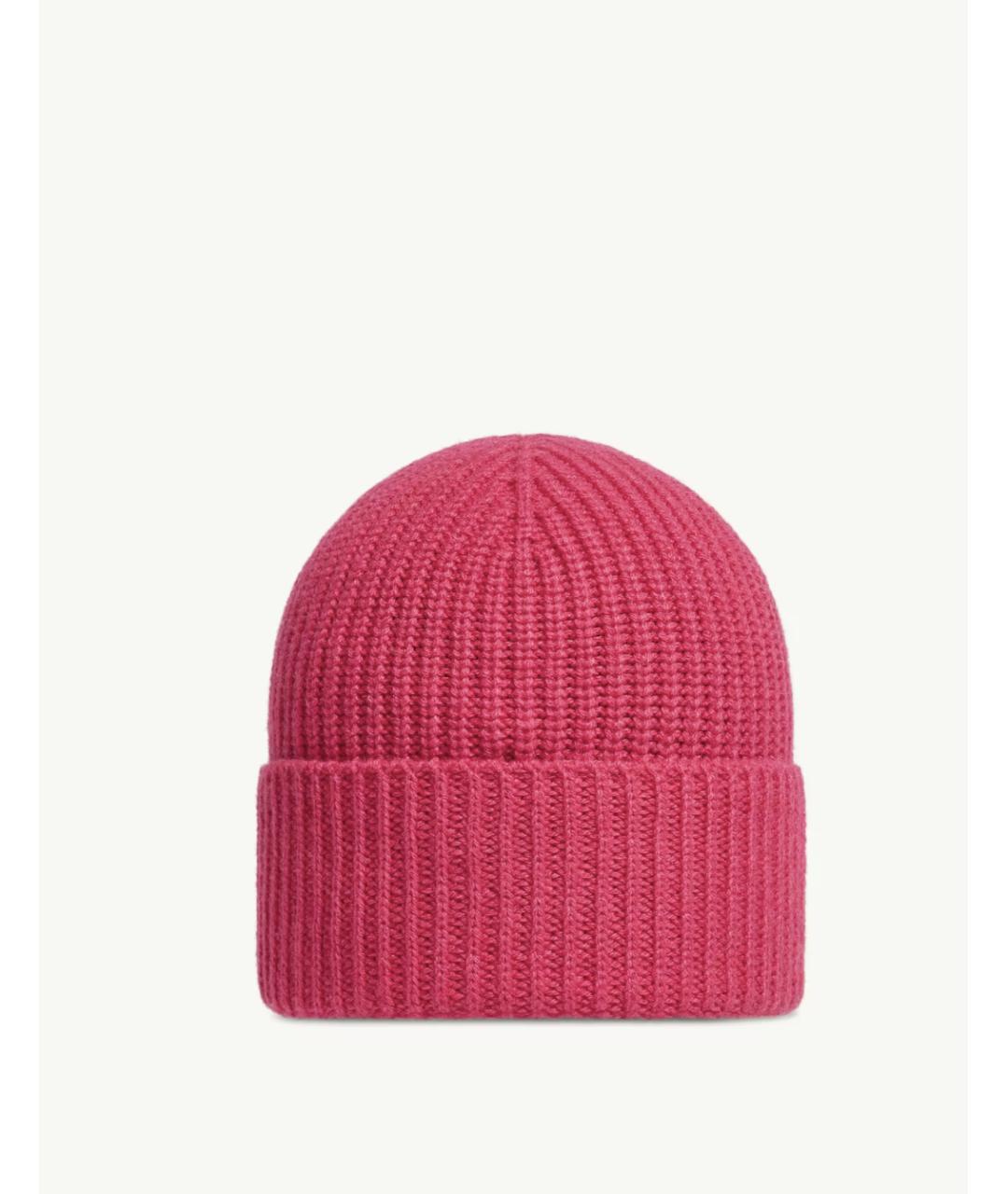 MONCLER Розовая кашемировая шапка, фото 3