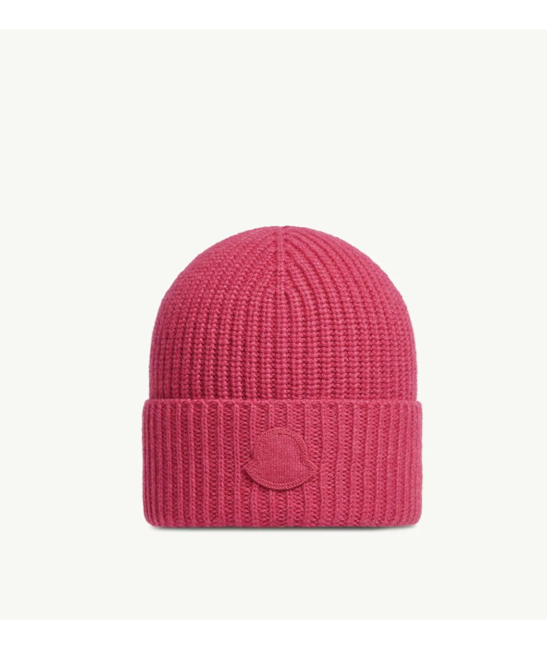 MONCLER Розовая кашемировая шапка, фото 4