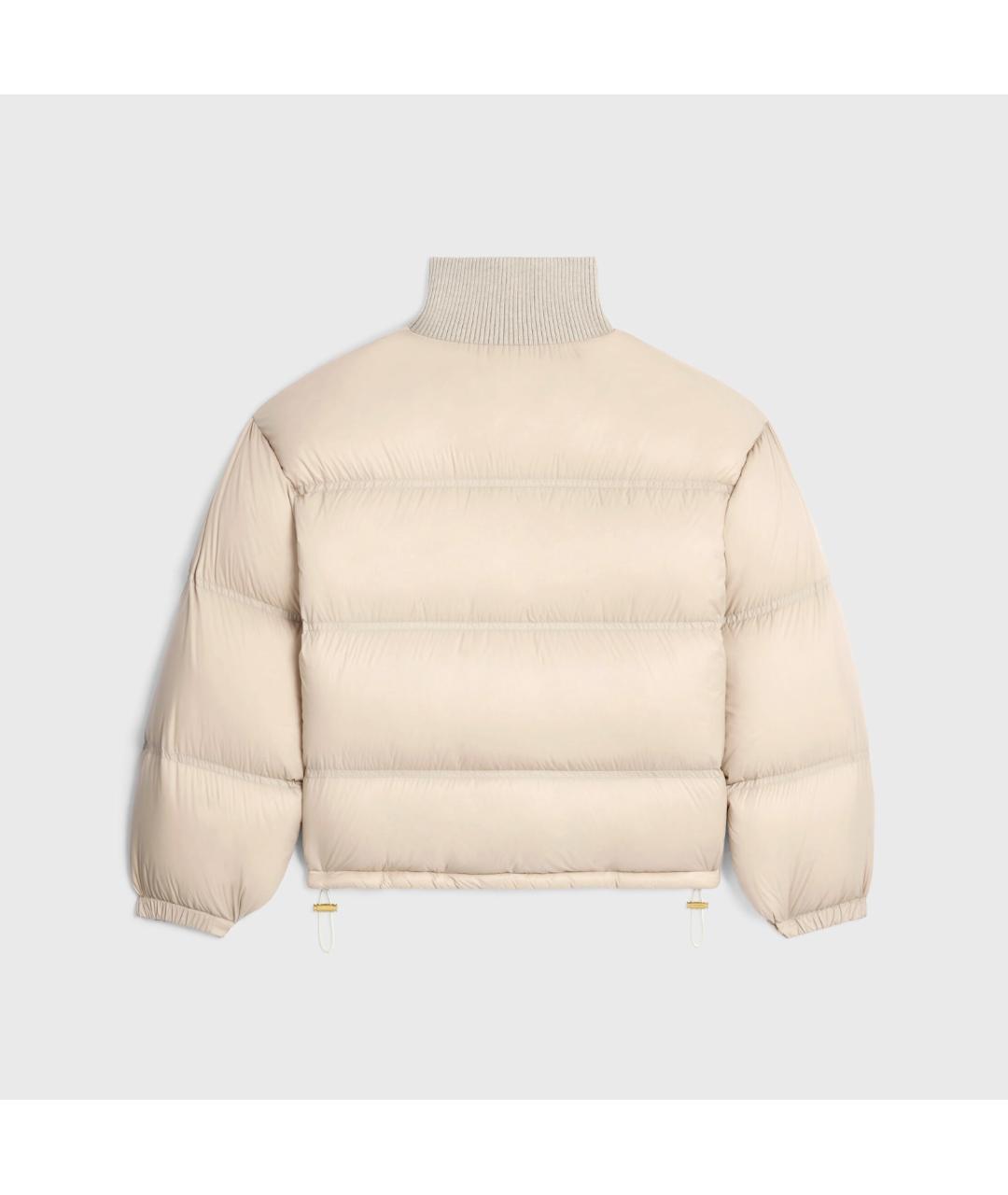 CELINE Бежевый синтетический пуховик, фото 2