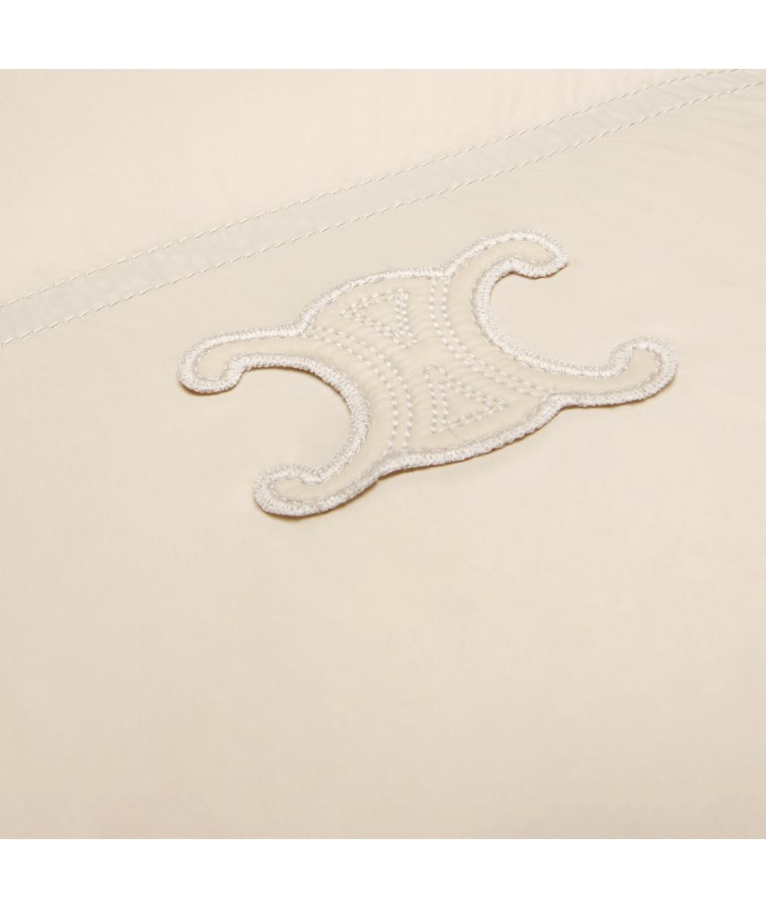 CELINE Бежевый синтетический пуховик, фото 4