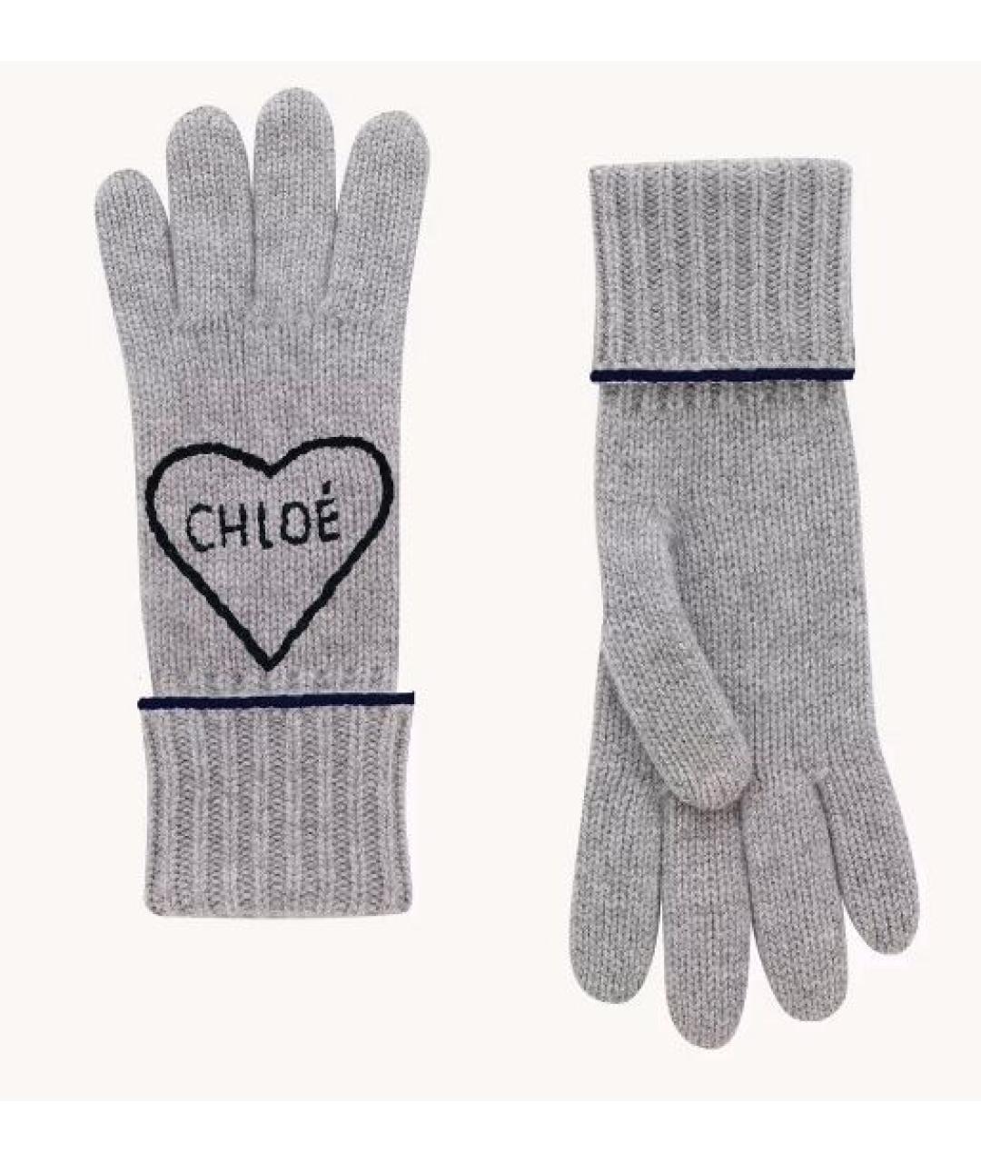 CHLOE Серые перчатки, фото 1