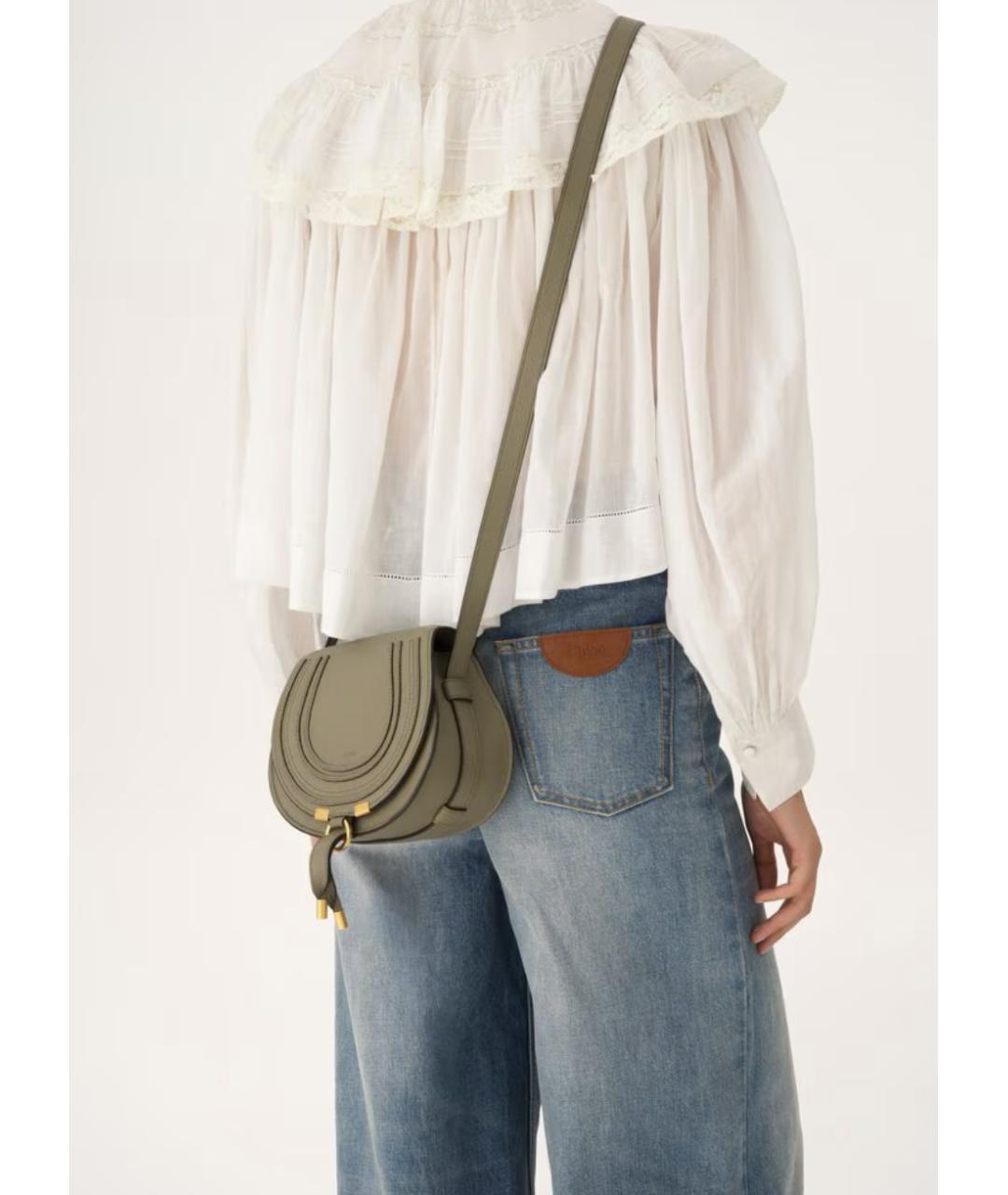 CHLOE Зеленая кожаная сумка через плечо, фото 2
