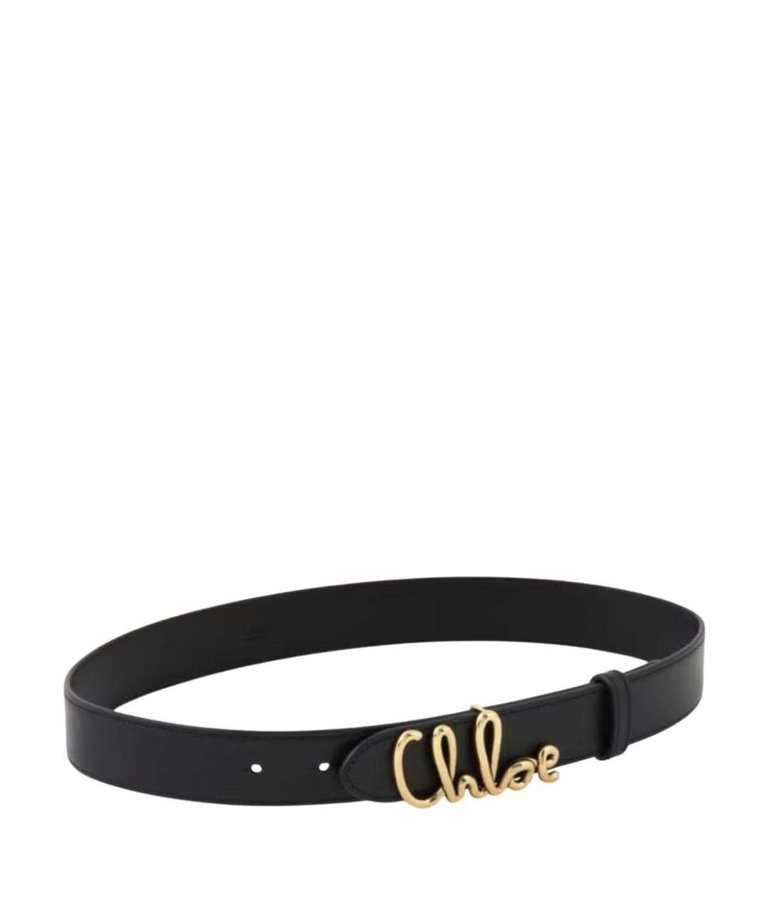 CHLOE Черный кожаный ремень, фото 1
