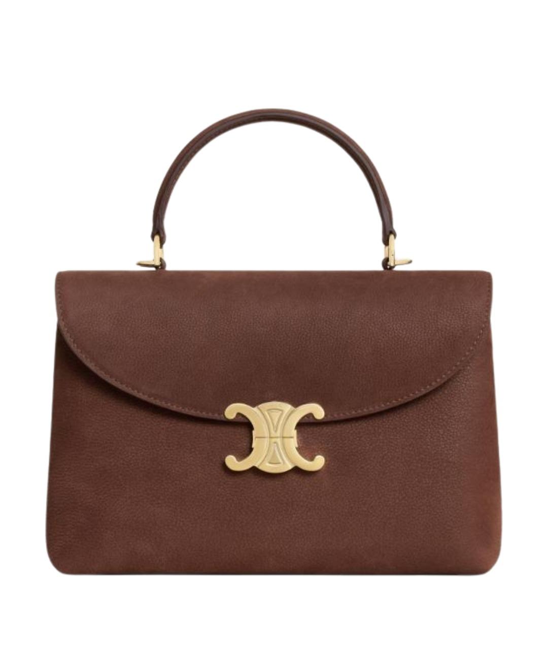 CELINE Коричневая кожаная сумка тоут, фото 1