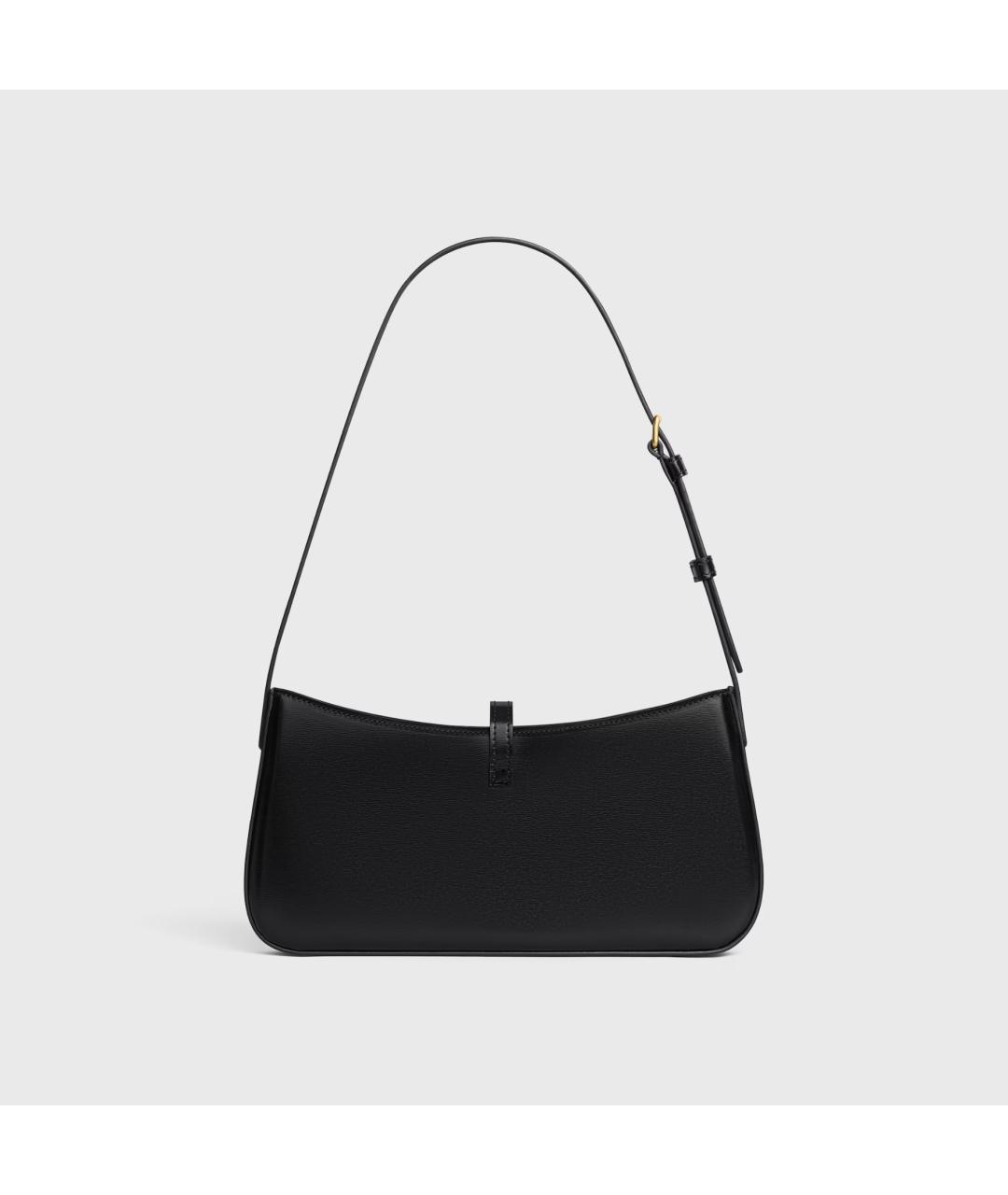 CELINE Черная кожаная сумка через плечо, фото 3