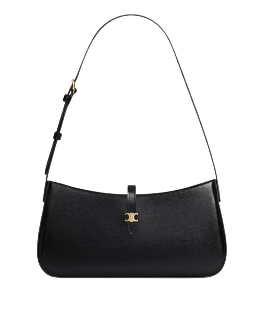 CELINE Черная кожаная сумка через плечо, фото 1