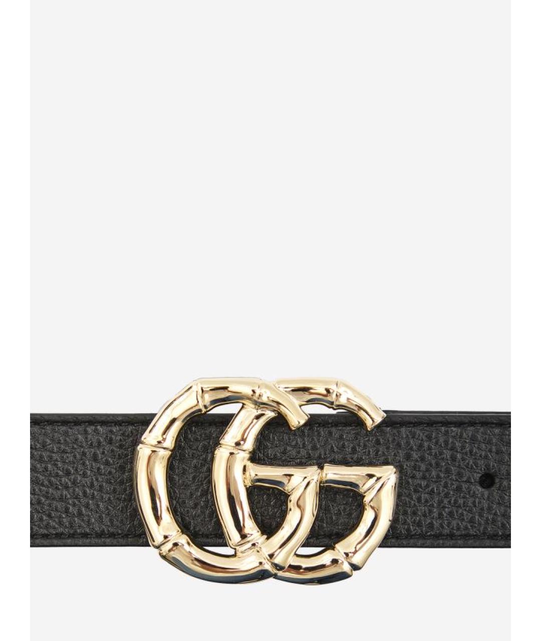 GUCCI Черный кожаный ремень, фото 3