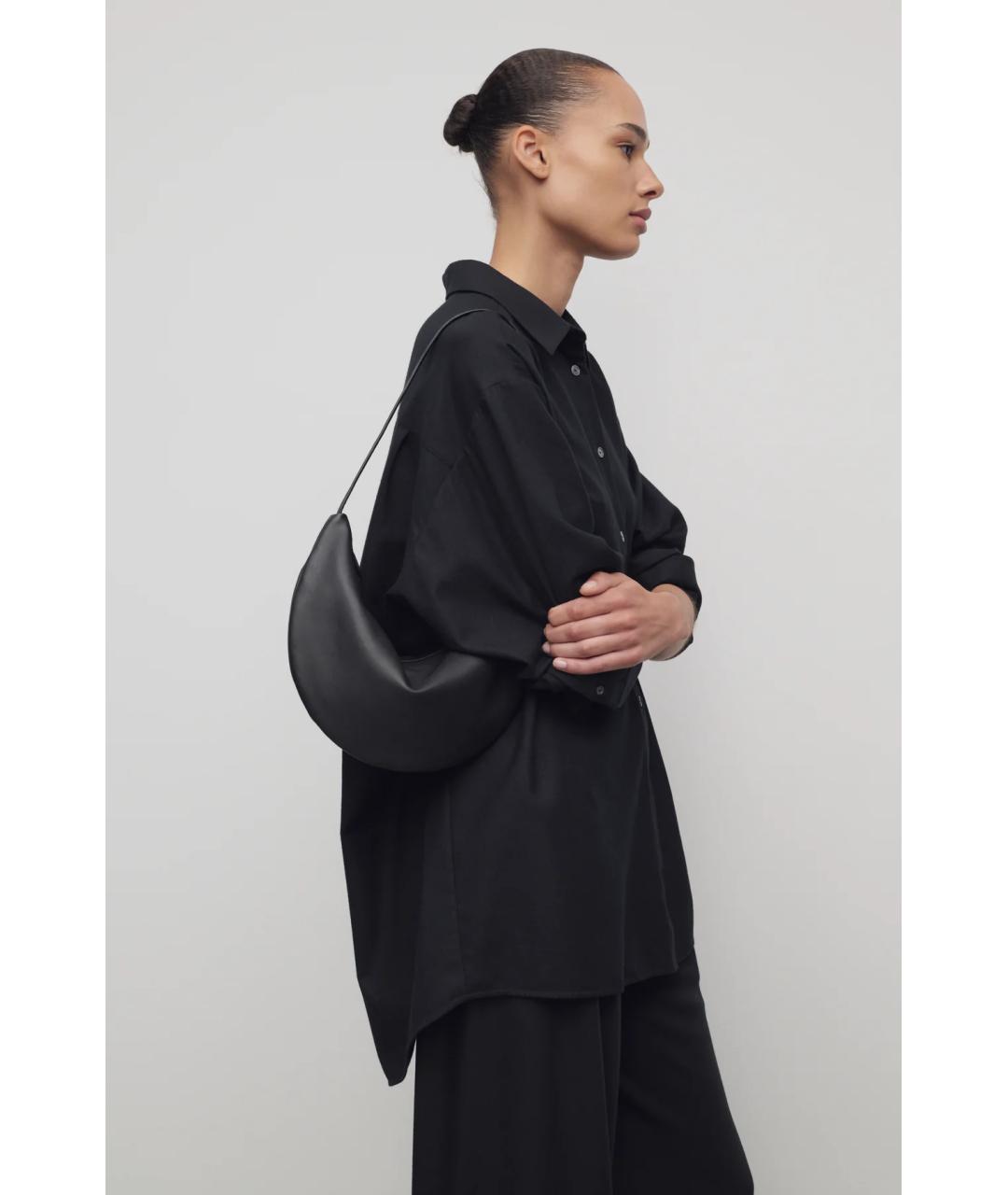 THE ROW Черная кожаная сумка через плечо, фото 4