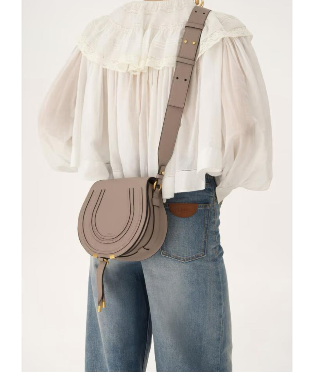 CHLOE Фиолетовая кожаная сумка через плечо, фото 2