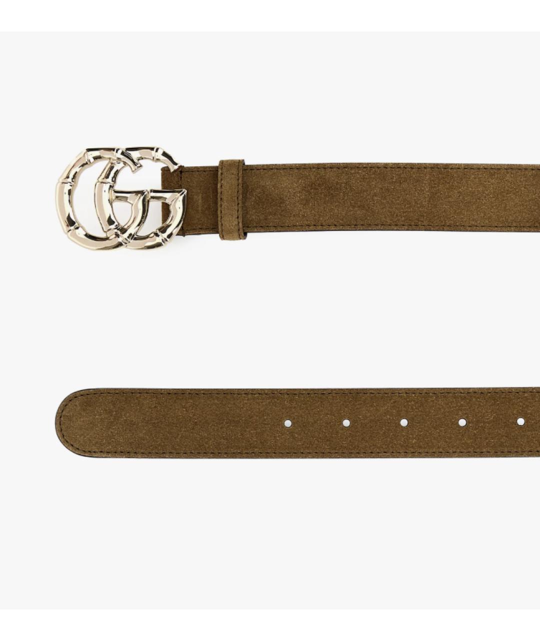GUCCI Коричневый замшевый ремень, фото 2