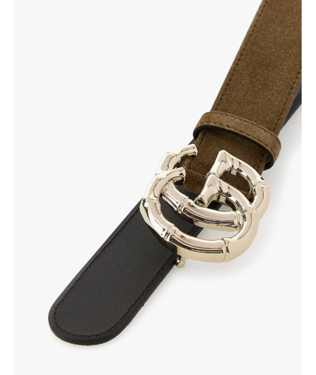 GUCCI Коричневый замшевый ремень, фото 3